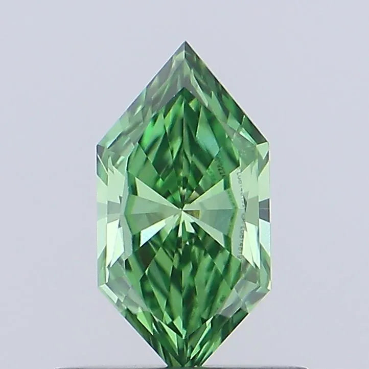 0.50ct Hexagonal Lab Grown Diamond (Colour Fancy Vivid Green, Clarity VVS2, IGI Certified)