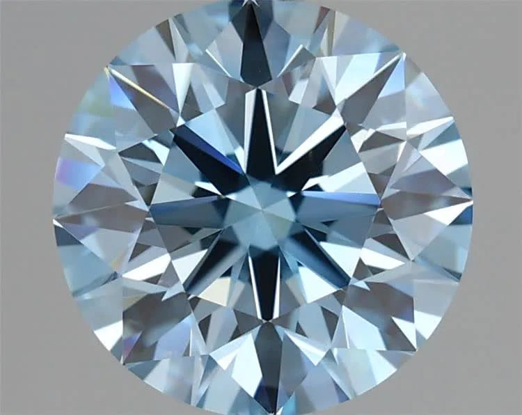3.03ct Round Lab Grown Diamond (Fancy Vivid Blue, Clarity VVS2, Cut ID, IGI)