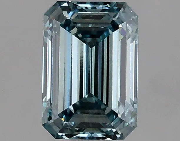 1.09ct Emerald Lab Grown Diamond (Fancy Intense Blue, Clarity VVS2, IGI)
