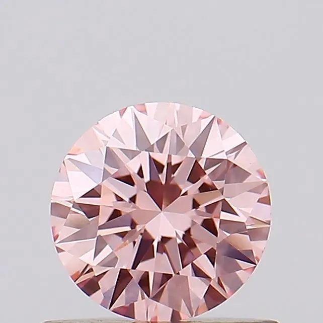 0.50ct Round Lab Grown Diamond (Fancy Vivid Pink, Clarity VVS2, Cut EX, IGI)
