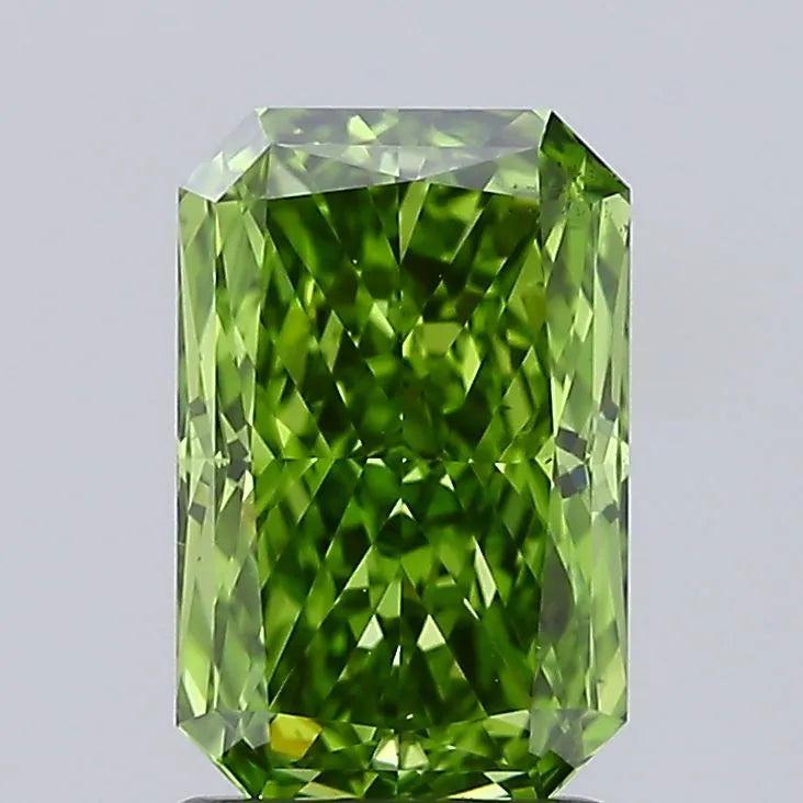 1.55ct Radiant Lab Grown Diamond (Colour Fancy Vivid Green, Clarity VS1, IGI Certified)