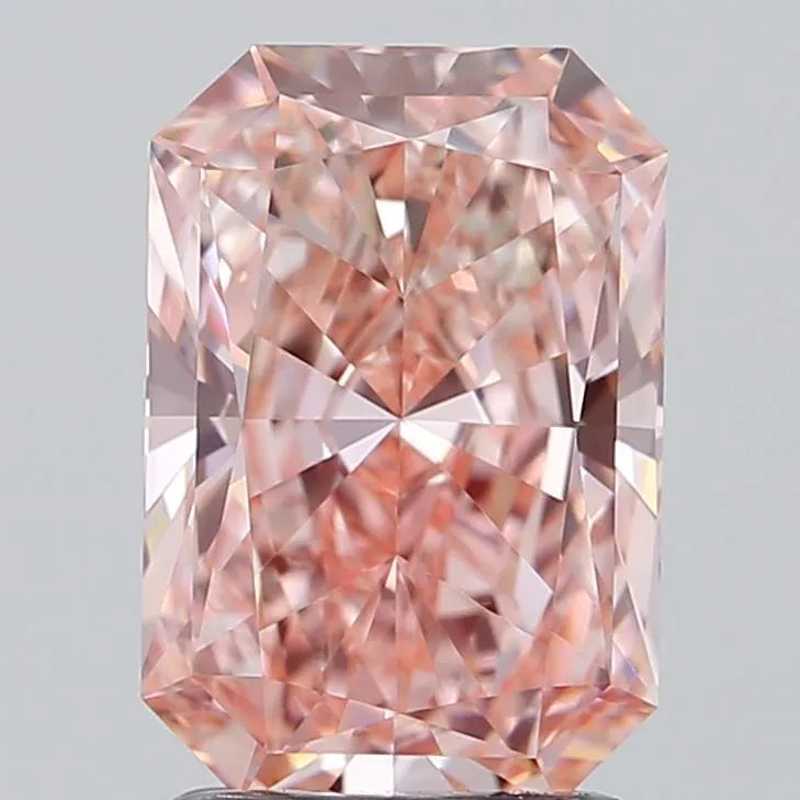 2.00ct Radiant Lab Grown Diamond (Colour Fancy Vivid Pink, Clarity VVS2, IGI Certified)