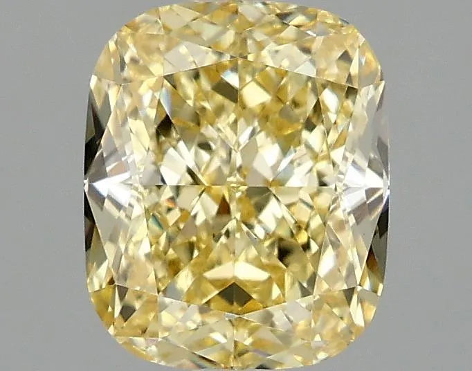 2.10ct Cushion modified Lab Grown Diamond (Colour Fancy Intense Yellow, Clarity VS1, IGI Certified)