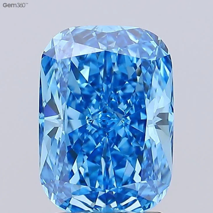 2.64ct Cushion modified Lab Grown Diamond (Colour Fancy Vivid Blue, Clarity VVS2, IGI Certified)