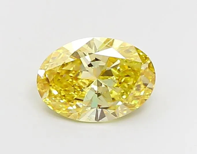 2.50ct Oval Lab Grown Diamond (Colour Fancy Intense Yellow, Clarity SI1, IGI Certified)