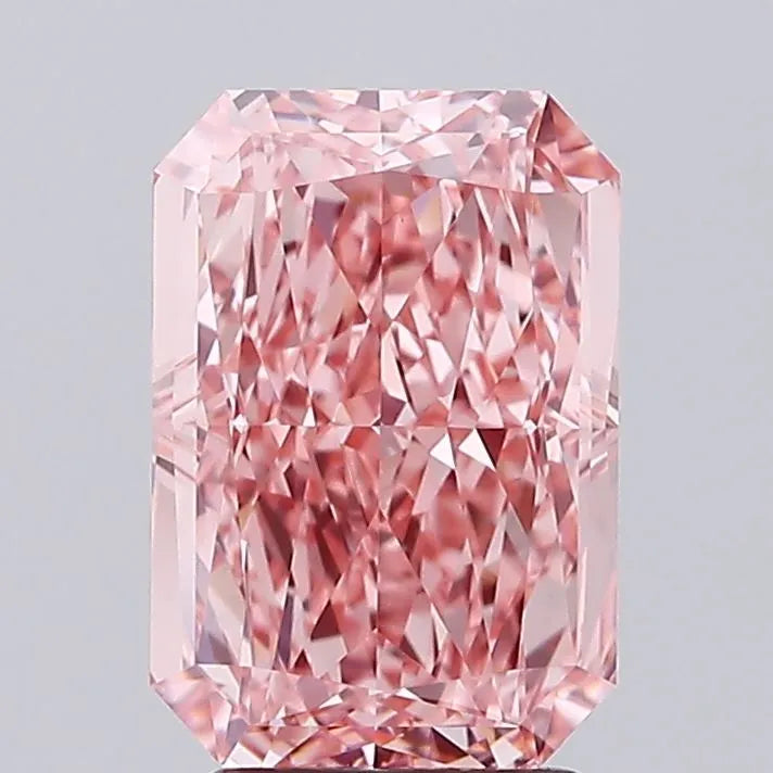 3.59ct Radiant Lab Grown Diamond (Colour Fancy Vivid Pink, Clarity VS1, IGI Certified)