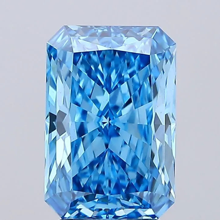 3.09ct Radiant Lab Grown Diamond (Colour Fancy Vivid Blue, Clarity VVS2, IGI Certified)