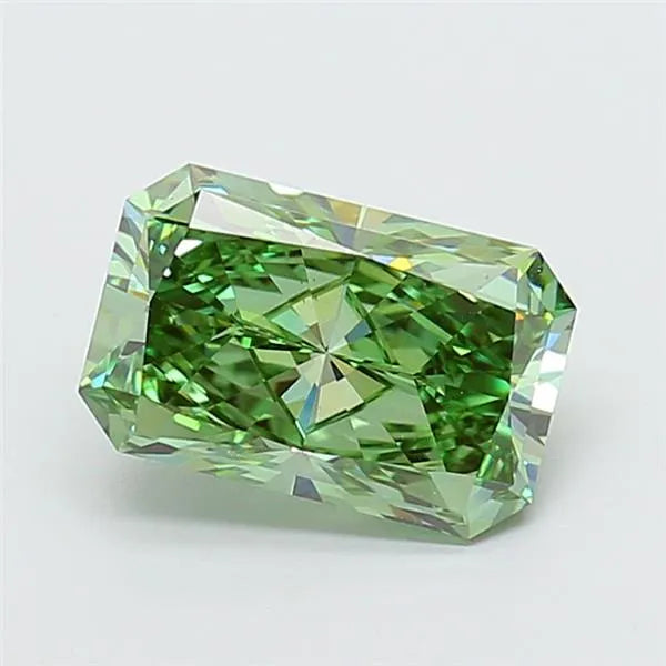 3.00ct Radiant Lab Grown Diamond (Colour Fancy Vivid Green, Clarity VVS2, IGI Certified)