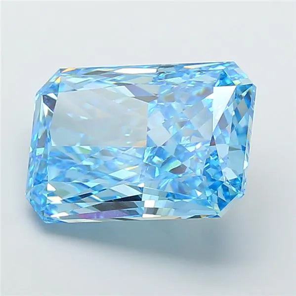 3.02ct Radiant Lab Grown Diamond (Colour Fancy Vivid Greenish Blue, Clarity VVS2, IGI Certified)