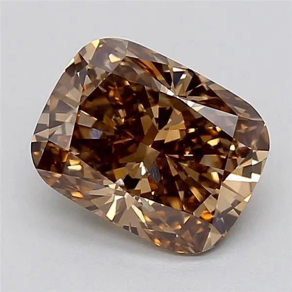 3.05ct Cushion modified Lab Grown Diamond (Colour Fancy Brown, Clarity VVS2, IGI Certified)