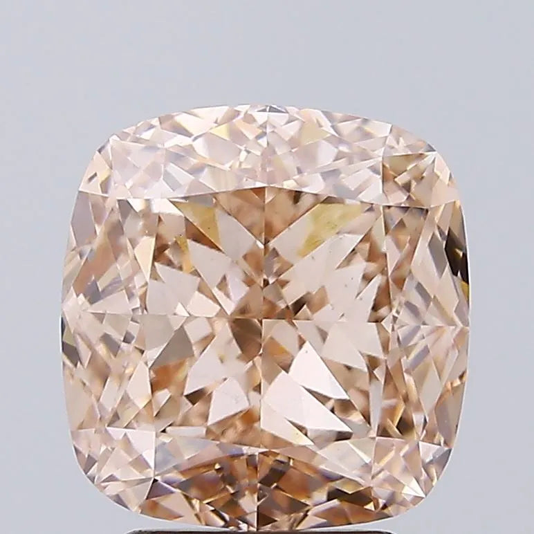 3.53ct Cushion modified Lab Grown Diamond (Colour Fancy Light Brown, Clarity VS1, IGI Certified)