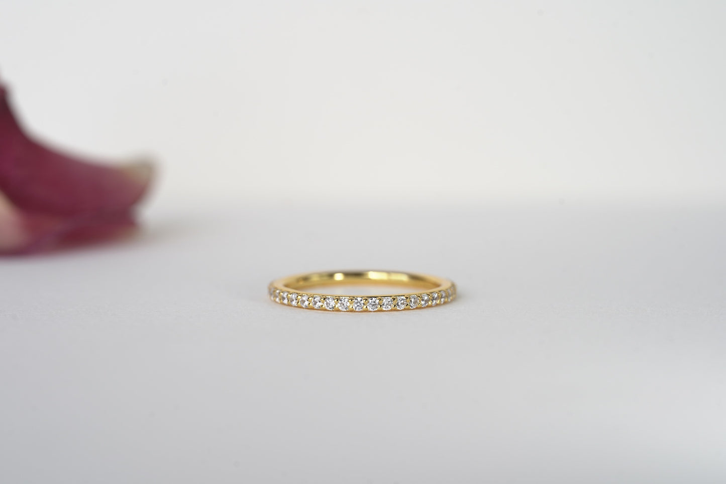 ECLIPSE | 3/4 FRENCH PAVÉ WEDDING BAND