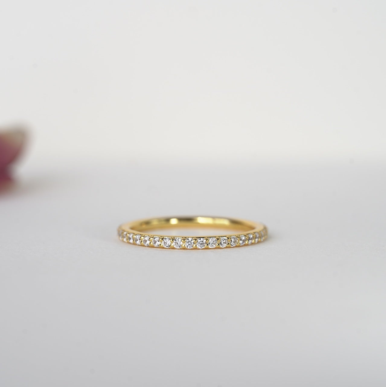 ECLIPSE | 3/4 FRENCH PAVÉ WEDDING BAND