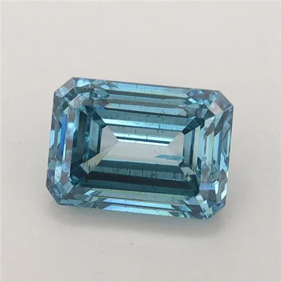 1.79ct Emerald Lab Grown Diamond (Colour Fancy Vivid Blue, Clarity SI1, IGI Certified)