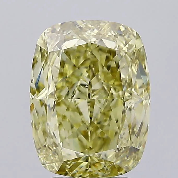 4.05ct Cushion modified Lab Grown Diamond (Colour Fancy Intense Gray Yellow, Clarity VS1, IGI Certified)