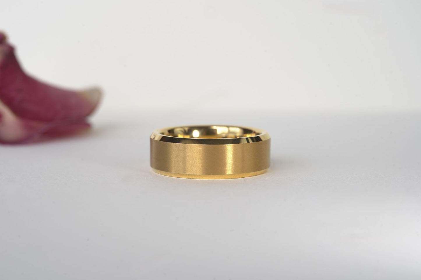 BRUSHED W/ POLISHED BEVEL WEDDING BAND