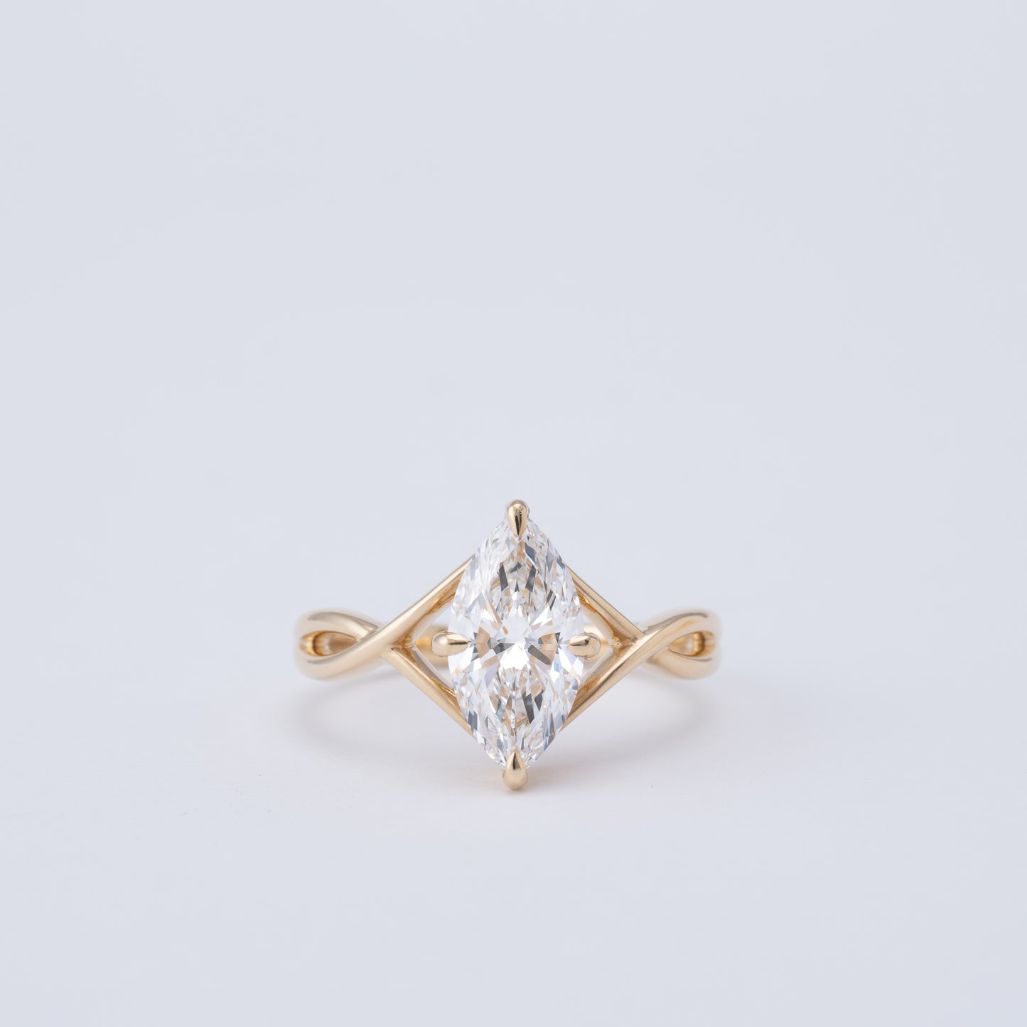 Compass Set Marquise Celtic Knot Engagement Ring