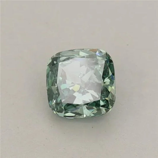 0.40ct Cushion modified Lab Grown Diamond (Colour Fancy Vivid Green, Clarity VVS2, IGI Certified)