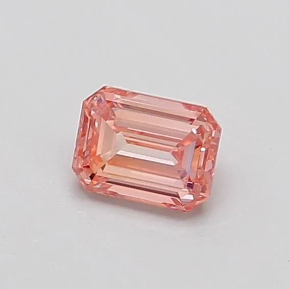 0.40ct Emerald Lab Grown Diamond (Colour Fancy Intense Pink, Clarity VS1, IGI Certified)