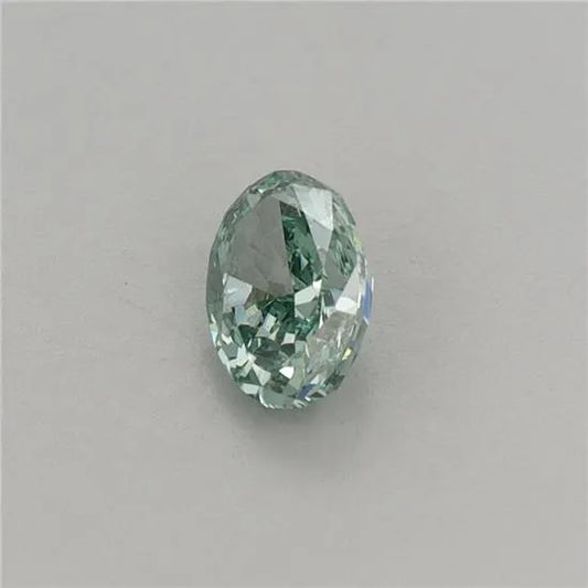 0.50ct Oval Lab Grown Diamond (Colour Fancy Vivid Green, Clarity VS2, IGI Certified)