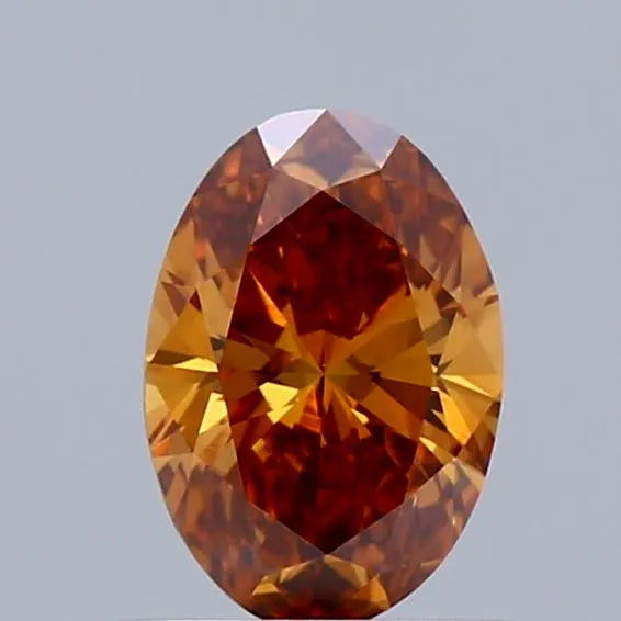 0.76ct Oval Lab Grown Diamond (Colour Fancy Intense Orange, Clarity VS1, IGI Certified)