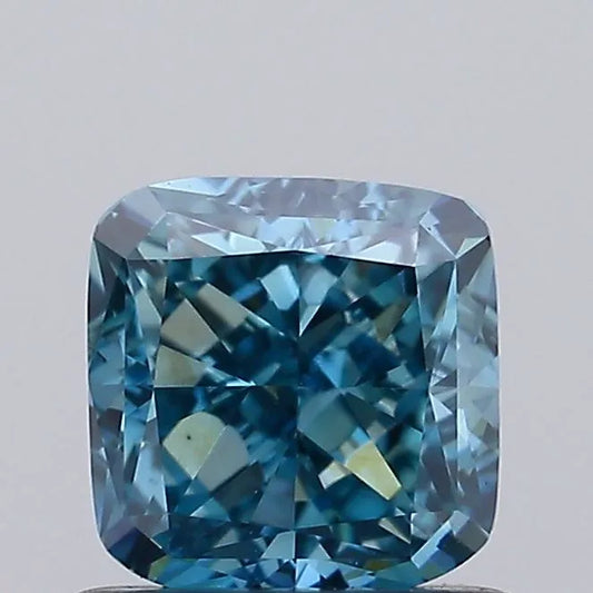 0.80ct Cushion modified Lab Grown Diamond (Colour Fancy Vivid Green Blue, Clarity VS1, IGI Certified)