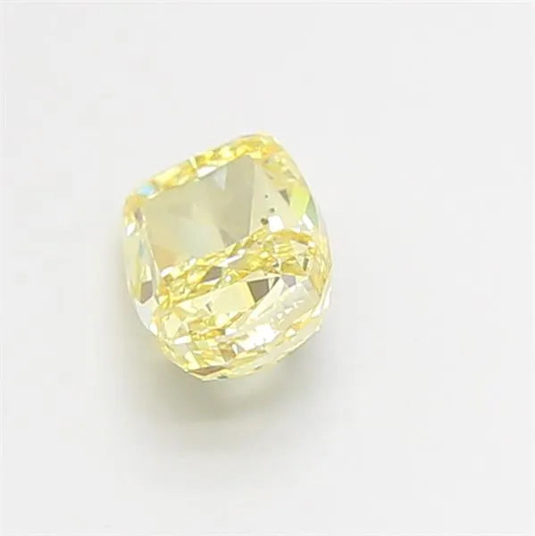 0.86ct Cushion modified Lab Grown Diamond (Colour Fancy Intense Yellow, Clarity VVS2, IGI Certified)