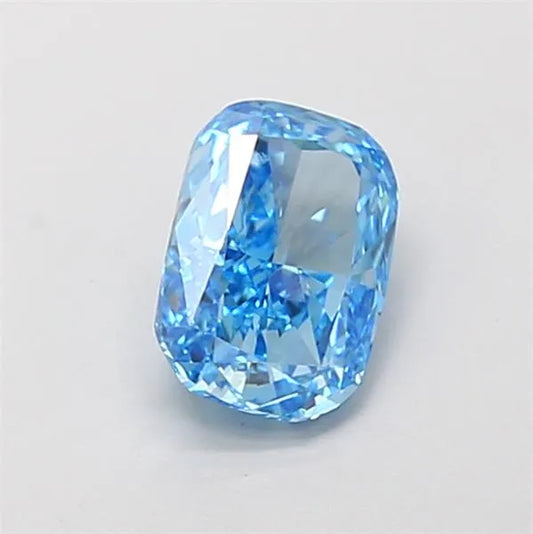 0.90ct Cushion modified Lab Grown Diamond (Colour Fancy Vivid Blue, Clarity VS1, IGI Certified)