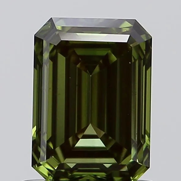 0.96ct Emerald Lab Grown Diamond (Colour Fancy Vivid Green, Clarity VS2, IGI Certified)