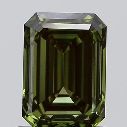 0.96ct Emerald Lab Grown Diamond (Colour Fancy Vivid Green, Clarity VS2, IGI Certified)