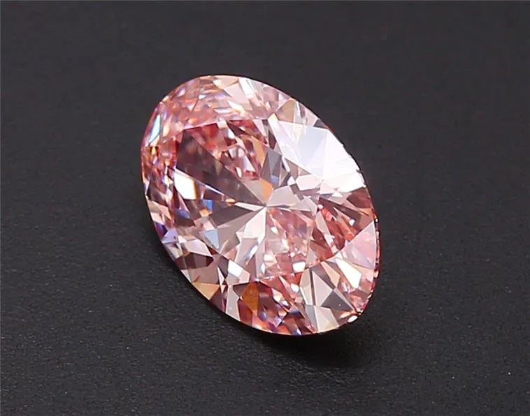 1.50ct Oval Lab Grown Diamond (Colour Fancy Vivid Pink, Clarity VVS2, IGI Certified)