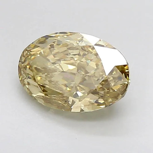 2.71ct Oval Lab Grown Diamond (Colour Fancy Gray Yellow, Clarity VS2, Cut GD, IGI Certified)
