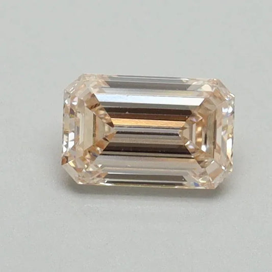 0.53ct Emerald Lab Grown Diamond (Colour Fancy Light Pink Brown, Clarity VS1, Cut GD, IGI Certified)