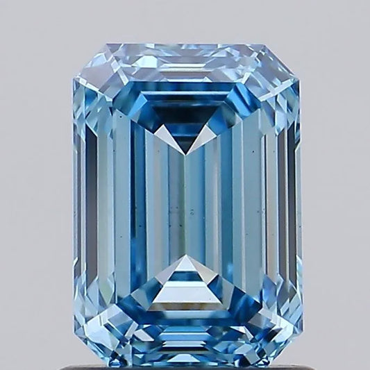 1.31ct Emerald Lab Grown Diamond (Colour Fancy Intense Blue, Clarity VVS2, IGI Certified)