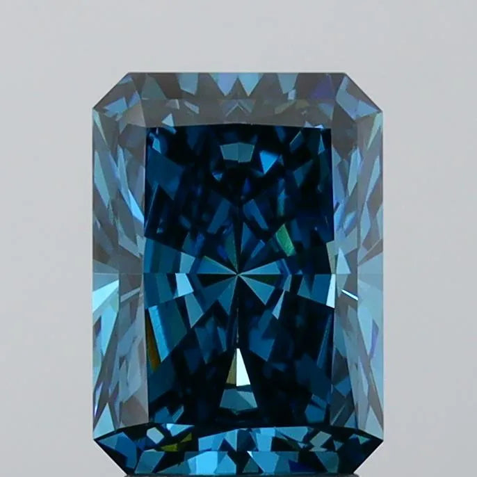 3.17ct Radiant Lab Grown Diamond (Fancy Deep Blue, Clarity VVS2, IGI)