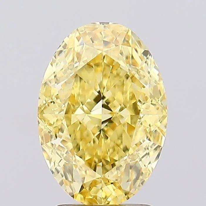 3.20ct Oval Lab Grown Diamond (Colour Fancy Intense Yellow, Clarity VVS2, IGI Certified)