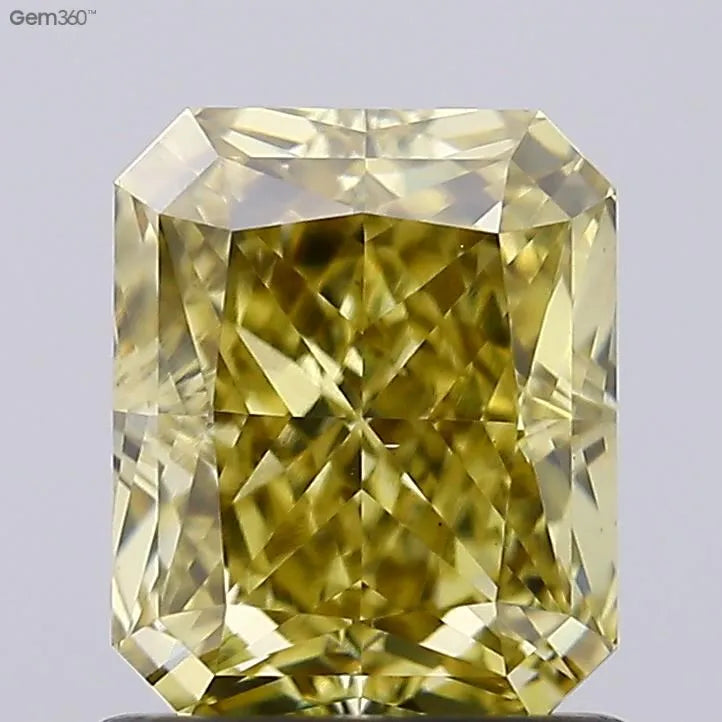 1.32ct Radiant Lab Grown Diamond (Colour Fancy Intense Brownish Yellow, Clarity VS1, Cut GD, IGI Certified)