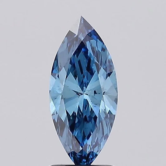 1.00ct Marquise Lab Grown Diamond (Colour Fancy Vivid Blue, Clarity VS2, IGI Certified)