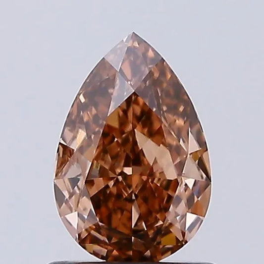 1.00ct Pear Lab Grown Diamond (Colour Fancy Brown, Clarity VVS2, IGI Certified)