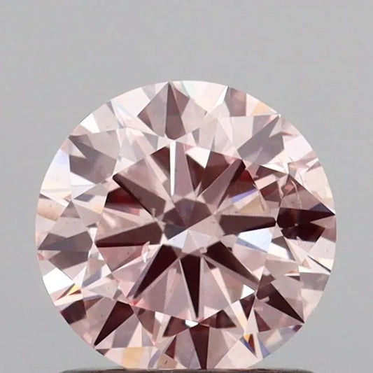 1.00ct Round Lab Grown Diamond (Colour Fancy Pink, Clarity SI1, Cut ID, IGI Certified)