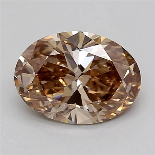 1.03ct Oval Lab Grown Diamond (Colour Fancy Brown, Clarity VS1, IGI Certified)