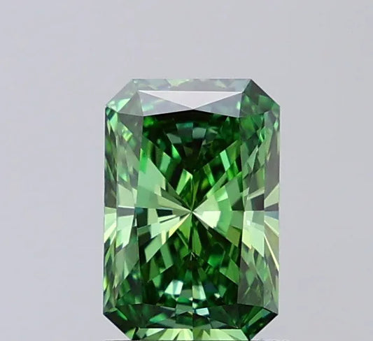 1.04ct Radiant Lab Grown Diamond (Colour Fancy Vivid Green, Clarity VVS2, IGI Certified)