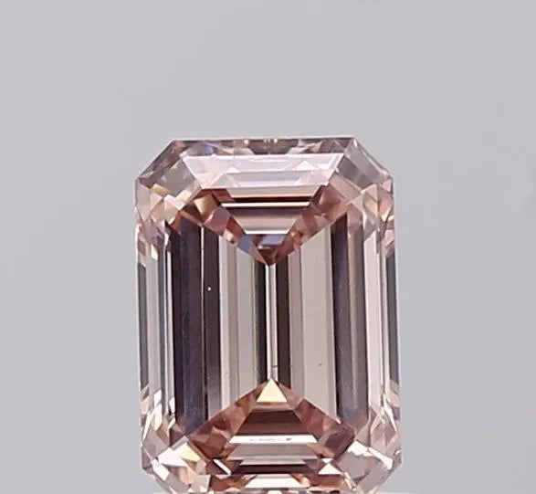 1.06ct Emerald Lab Grown Diamond (Colour Fancy Light Pinkish Brown, Clarity VS1, IGI Certified)