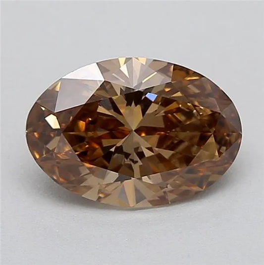 1.07ct Oval Lab Grown Diamond (Colour Fancy Brown, Clarity VS1, IGI Certified)