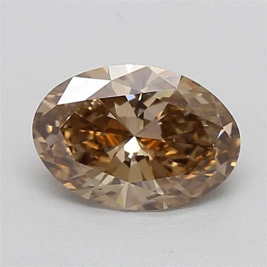 1.07ct Oval Lab Grown Diamond (Colour Fancy Brown, Clarity VVS2, IGI Certified)
