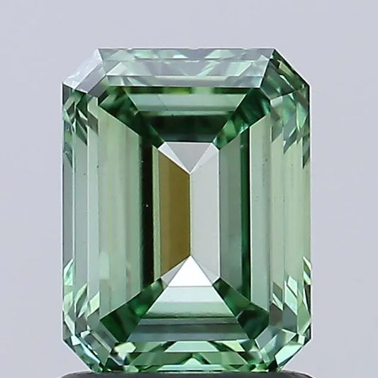 1.23ct Emerald Lab Grown Diamond (Colour Fancy Vivid Green, Clarity VS2, IGI Certified)