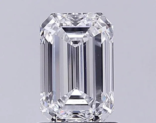 1.30ct Emerald Lab Grown Diamond (Colour D, Clarity VVS1, IGI Certified)