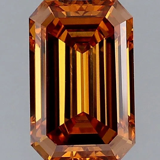 1.45ct Emerald Lab Grown Diamond (Colour Fancy Brown, Clarity VS1, IGI Certified)
