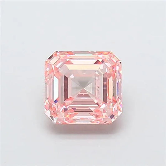 1.55ct Asscher Lab Grown Diamond (Colour Fancy Vivid Pink, Clarity VS2, IGI Certified)