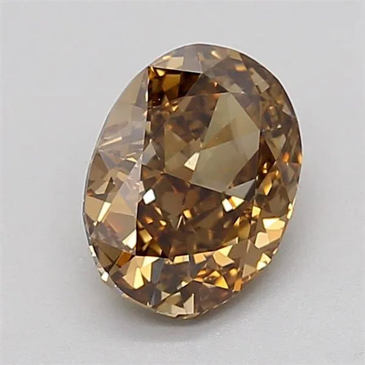 1.56ct Oval Lab Grown Diamond (Colour Fancy Brown, Clarity VVS1, IGI Certified)
